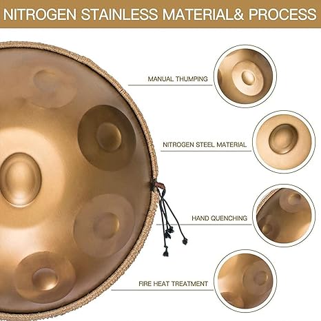 Miniatura 7 de HANDPAN PROFESIONAL  ACERO NITROGENADO🎶